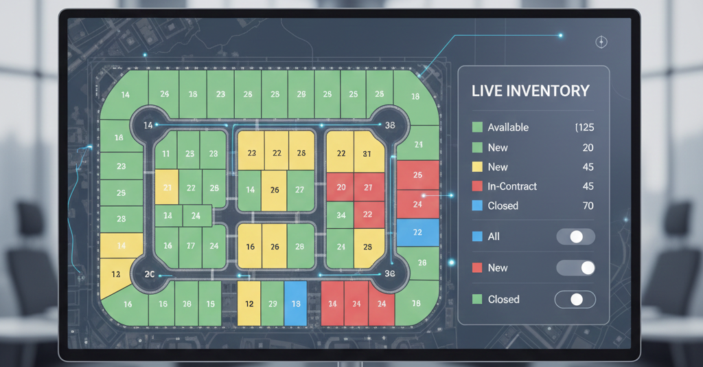 Real-time inventory management for plots